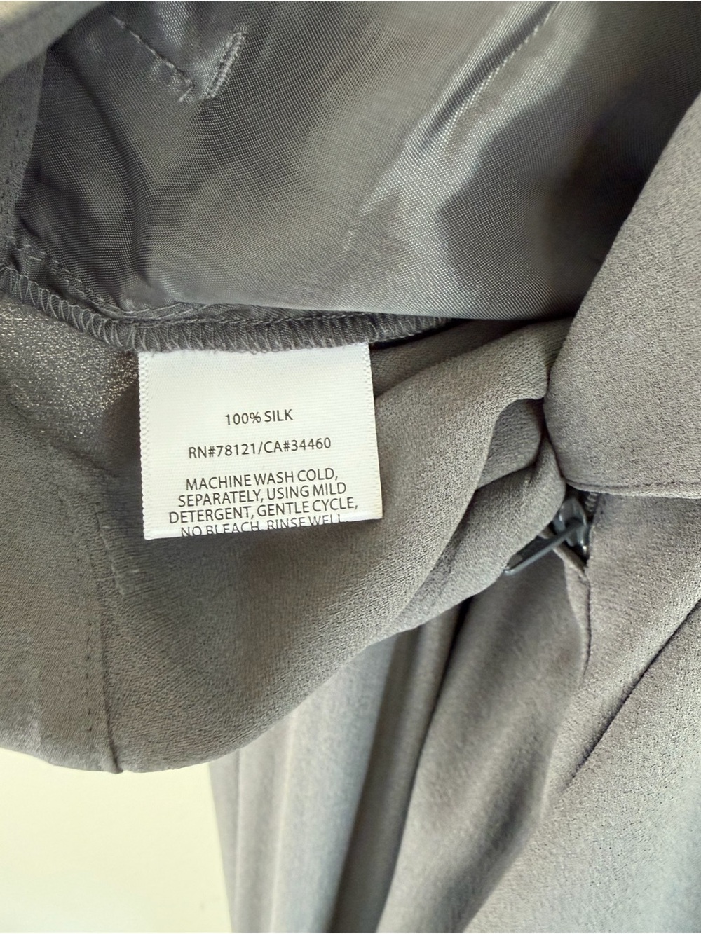 Eileen Fisher Wide-Leg Silk Dress Pants in Charcoal - Picture 3 of 8